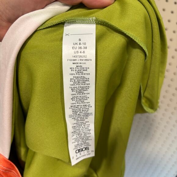 ASOS Angel Sleeve Midaxi Dress Bold Floral Retro Gardencore S - Picture 6 of 10